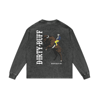 Acid Wash Oversize Long Sleeve T-Shirt